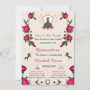 Hot Pink Simplicity invitation, Charro Western