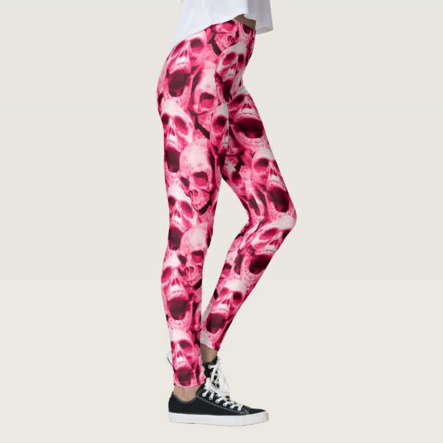 Hot Pink Skulls Leggings (Right)