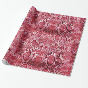 Hot Pink Snake print Wrapping Paper