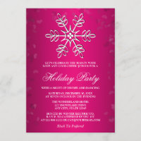 HOT PINK SNOWFLAKE HOLIDAY PARTY