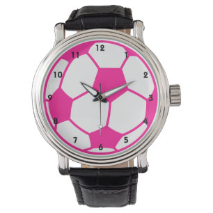 Hot Pink Soccer Ball Watch
