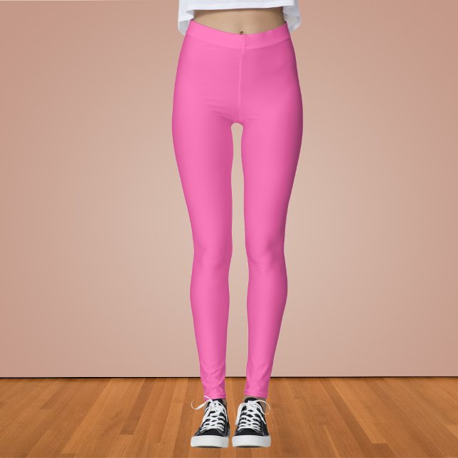 Hot Pink Solid Color  Leggings (Creator Uploaded)