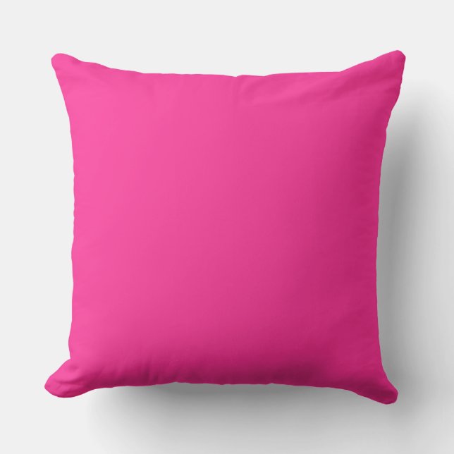 Hot Pink Solid Colour Background Cushion (Front)