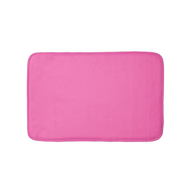 Hot Pink Solid Colour Bath Mat (Front)