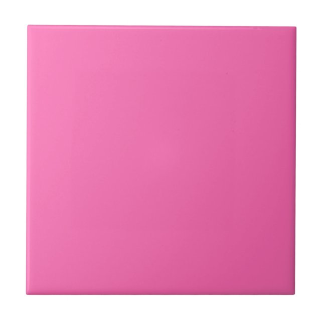 Hot Pink Solid Colour Blank Tile (Front)