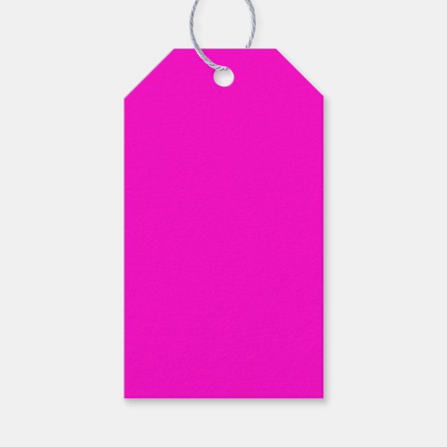 Hot Pink Solid Colour Gift Tags (Front)