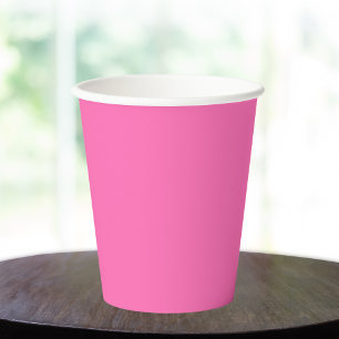 Hot Pink Solid Colour Paper Cups