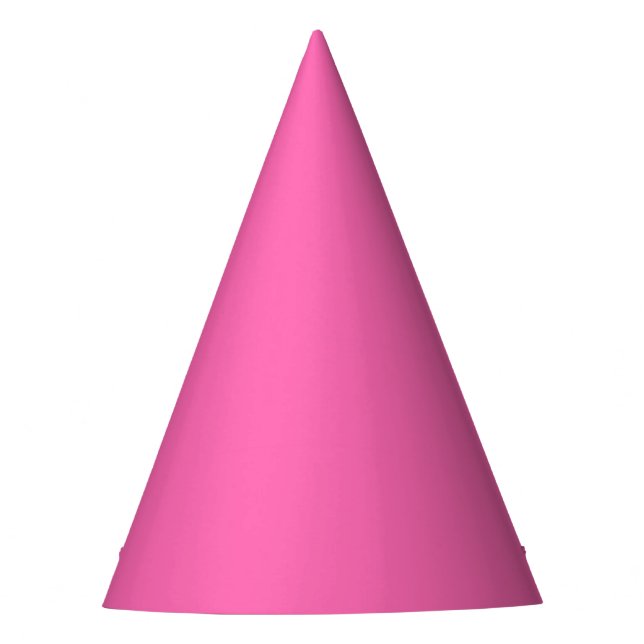 Hot Pink Solid Colour Party Hat (Front)