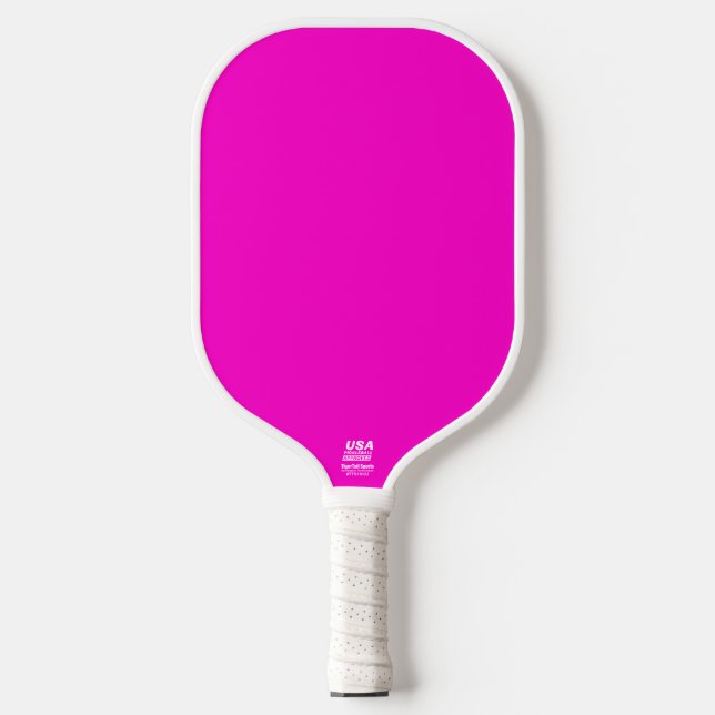 Hot Pink Solid Colour  Pickleball Paddle (Front)