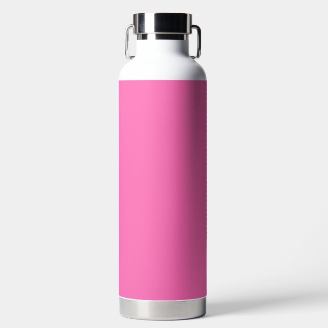 Hot Pink Solid Colour Water Bottle (Front)