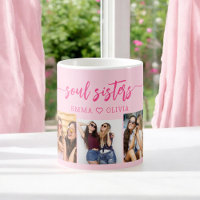 Hot Pink Soul Sisters 3 Photo Collage Keepsake