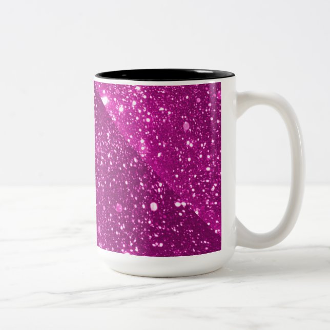 Hot Pink Sparkle 2 Toned Mug (Right)