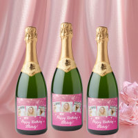 Hot Pink Sparkle Photo Collage Birthday Party