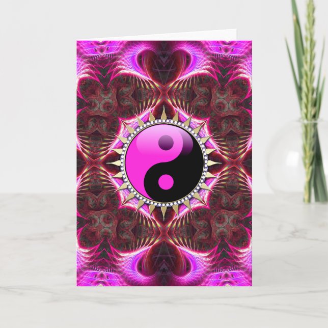 Hot Pink Spiritual Love New Age Cards (Front)