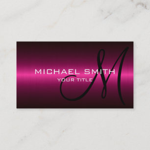 Hot Pink Stainless Metal Professional Business Card