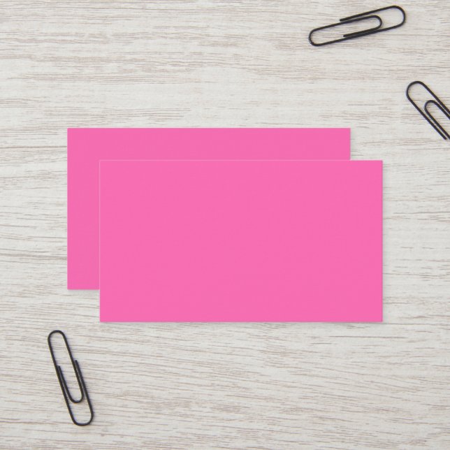 Hot Pink Standard Business Card (Front/Back In Situ)