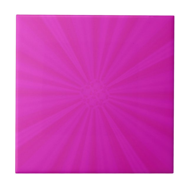 Hot Pink Star Burst Tile (Front)