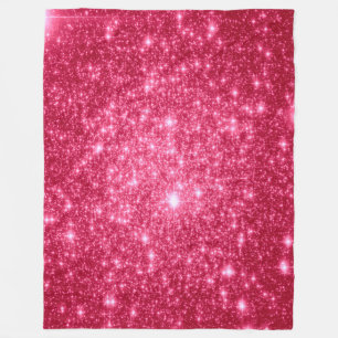 Hot Pink Stars Fleece Blanket