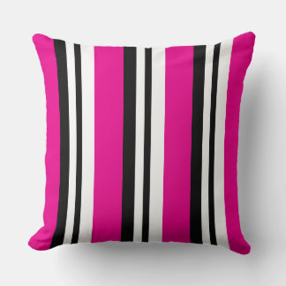 Hot Pink Stripe Reversible Love Pillow
