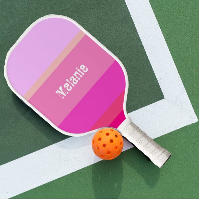 Hot Pink Stripes Custom Pickleball Paddle (Creator Uploaded)