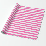 Hot Pink Stripes Wrapping Paper<br><div class="desc">Hot Pink Stripes Wrapping Paper. High quality printed matte,  glossy,  linen or Tyvek paper gift wrap paper. Modern striped pattern,  made and printed in the USA. Ideal for birthday,  anniversary and wedding gifts or Christmas presents.</div>