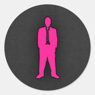 Hot Pink Swag Classic Round Sticker