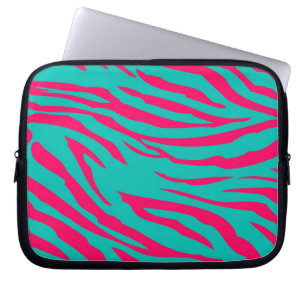 Hot Pink Teal Zebra Print Animal Protective Case