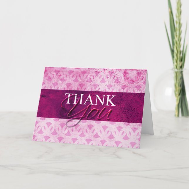Hot Pink Thank You Cards (Front)