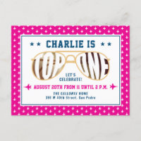 Hot Pink TopOne Fighter Pilot Theme First Birthday