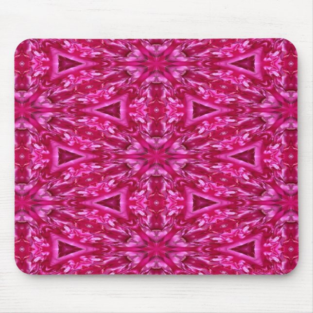 Hot Pink Triangles Mouse Pad (Front)