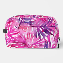 Hot Pink Tropical Palm Leaves