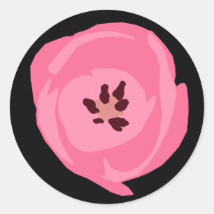 Hot Pink Tulip Sticker