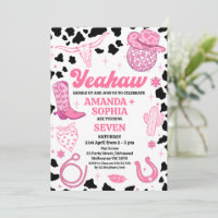 Hot Pink Twin Cowgirl Rodeo Western Disco Birthday