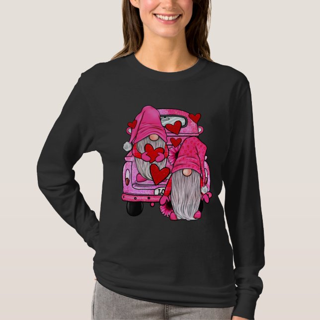 Hot Pink Valentine’s Day Gnomes T-Shirt (Front)