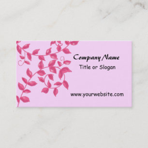 Hot Pink Vines Business Card