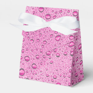 Hot pink water droplets favour box