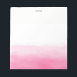 Hot Pink Watercolor Ombre Chic Personalised Notepad<br><div class="desc">Colourful and trendy notepad featuring hot pink watercolor ombre. This will be a perfect accent for your office.</div>