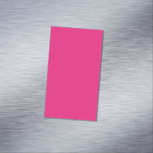 Hot Pink Wedding Bold Solid Color Invite Magnetic Business Card