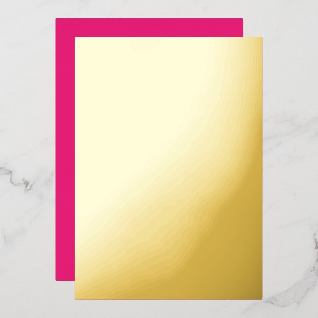 Hot Pink Wedding | Bold Solid Colour Invite (Front/Back)
