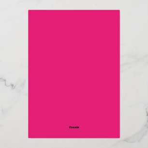 Hot Pink Wedding Bold Solid Colour Invite