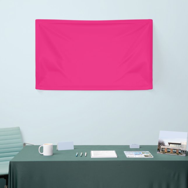 Hot Pink Wedding | Bold Solid Colour Invite Banner (Tradeshow)