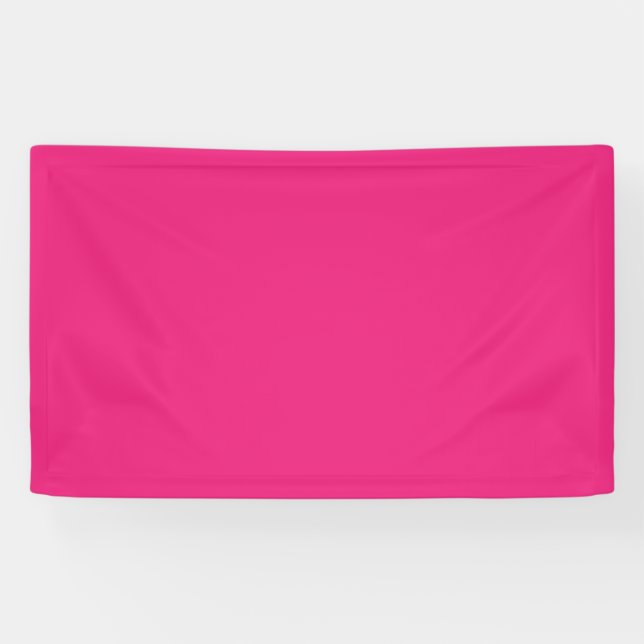 Hot Pink Wedding | Bold Solid Colour Invite Banner (Horizontal)