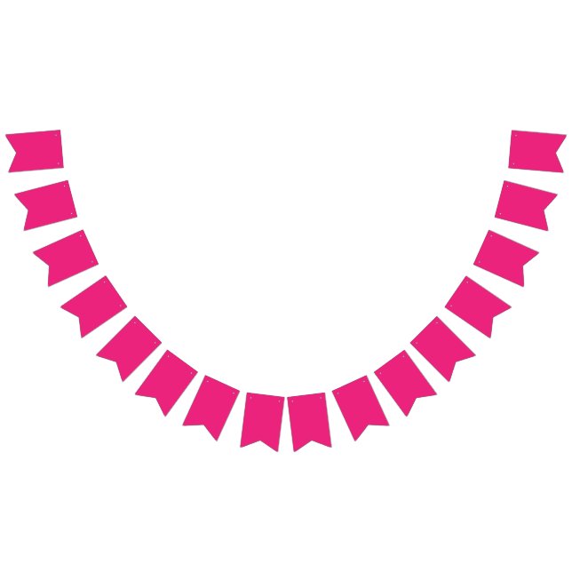 Hot Pink Wedding | Bold Solid Colour Invite Bunting (All)