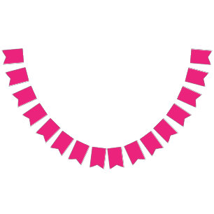 Hot Pink Wedding Bold Solid Colour Invite Bunting