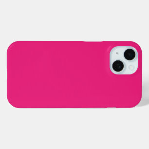 Hot Pink Wedding Bold Solid Colour Invite iPhone 15 Case