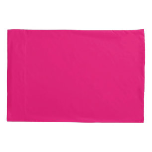 Hot Pink Wedding   Bold Solid Colour Invite Pillowcase