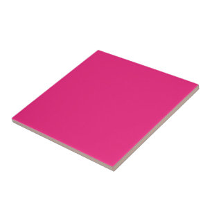Hot Pink Wedding Bold Solid Colour Invite Tile