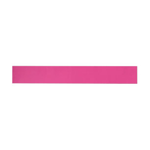 Hot Pink Wedding   Bold Solid Colour Invite Wrap Around Label