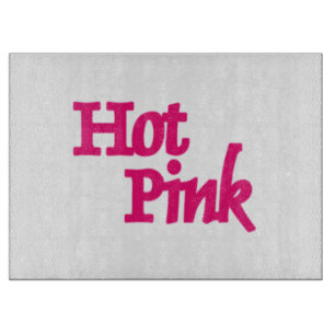 Hot Pink white glass cutting board