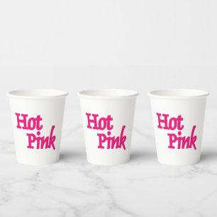Hot Pink white paper cups